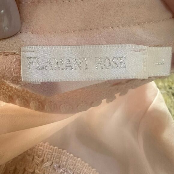 Coastal Cowgirl Blouse Layered Fringe Romantic Sleeve Cutouts Top Size Large - Picture 9 of 14